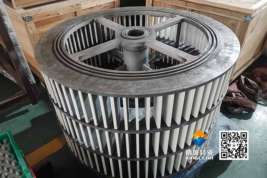 卡槽式ARZ锆铝复合陶瓷内衬分级轮